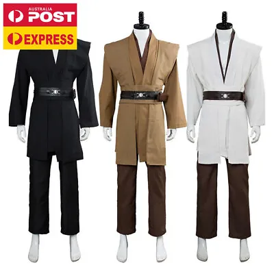 Star Wars Cosplay Costume Jedi Sith Anakin Skywalker Obi Kenobi Suit Robe PLUS • $27.90