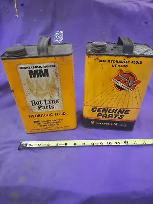 Vintage Minneapolis Moline One Gallon Size Oil Cans 2 Pieces Empty  • $134.25