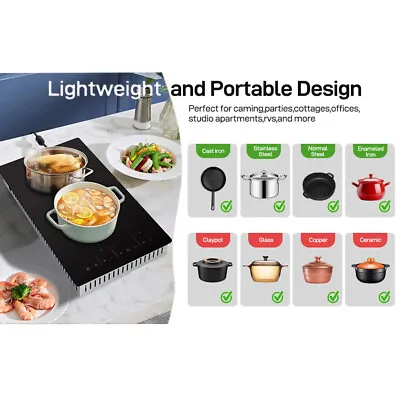30cm Ceramic Hob In Black - Digital Touch Controls - 2 Cooking Zones (3000W) • £32.99