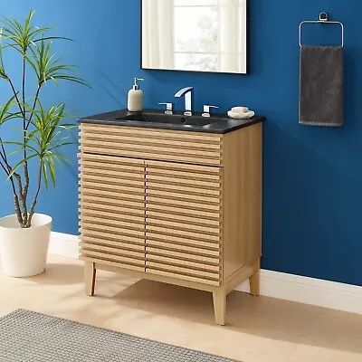 Modway Render 30  Bathroom Vanity With Sink In Oak Black • $394.43