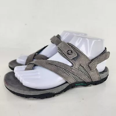 Merrell Drizzle Women's Wild Dove Toe Loop Shoes US 6 Gray Hiking Outdoor Sandal • $37.18