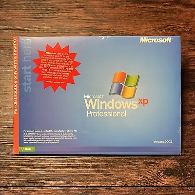 Microsoft Windows XP Professional CD Sealed 2002 SP1 REQUIRES KEY - NOT INCLUDED • $24.95