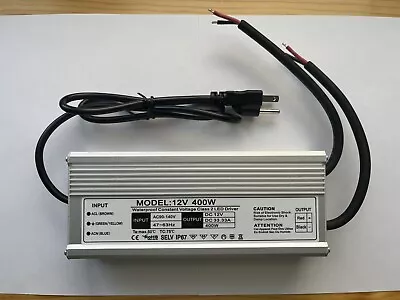 LED Driver 12V 400W DC Low Voltage Transformer Waterproof IP67 LED Power Supply • $48