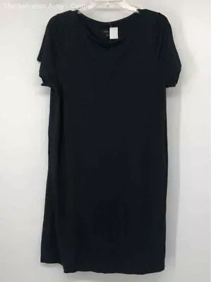 J. Jill Wearever Collection Womens Black Short Sleeve Pullover T-Shirt Dress L • $7.99