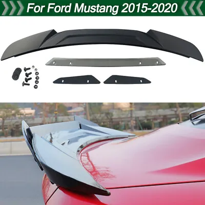 For Ford Mustang GT Coupe 2015-20 Smoke/Black Highkick Trunk Spoiler Wicker Bill • $135.99