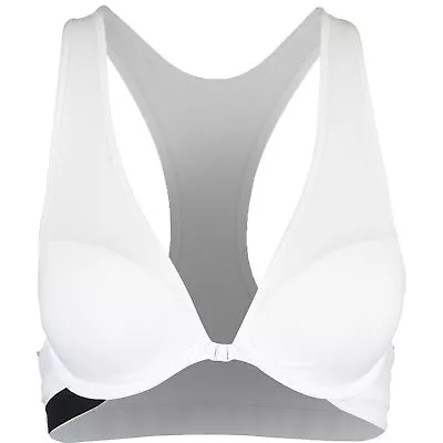 Calvin Klein Racerback Plunge Sports Bra White • £14.95