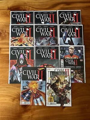 Civil War II Issue 1-8 Complete Run + (2) Variants & Choosing Sides #1 HTF Set • $69.99