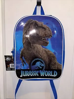 Jurassic World Backpack 15  Dinosaurs T-Rex Kids Boys Black And Blue • $16.49