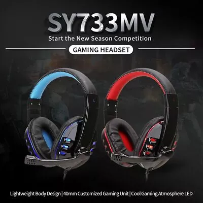 $19.93 • Buy Microphone PS5 Gaming Headset Headphones Wired For PC Laptop PS4 PS5 XBOX ONE