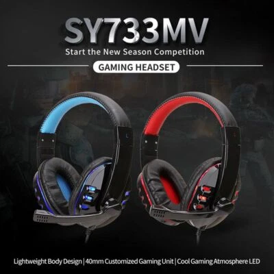 $19.93 • Buy Microphone PS5 Gaming Headset Headphones Wired For PC Laptop PS4 PS5 XBOX ONE