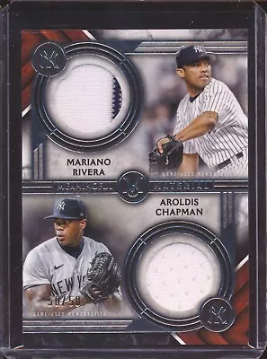 2022 Topps Museum Mariano Rivera Aroldis Champman Dual Jersey 50/50! • $24.99