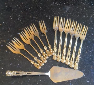 Vintage Gold Plated Cutlery Set • $59