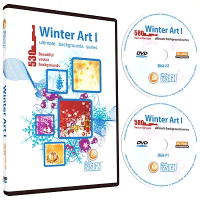 Winter-christmas Backgrounds Vector Clip Art-clipart Cd • $49.99