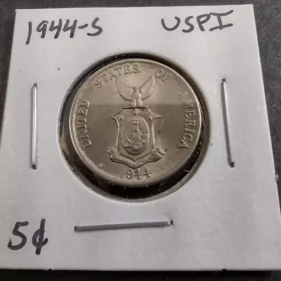 1944-S US Philippines 5 Centavos Minted In The United States (Z2) • $12