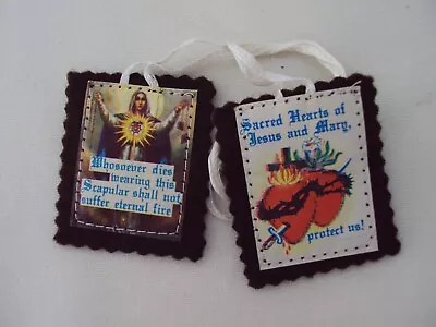 Vintage Sacred Heart Of Jesus & Mary Scapular #tg • $12.99