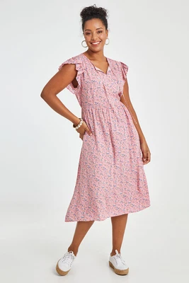 $59.95 • Buy NEW Cordelia St Womens Knee Length Dresses Penny Dress Pink - Dresses