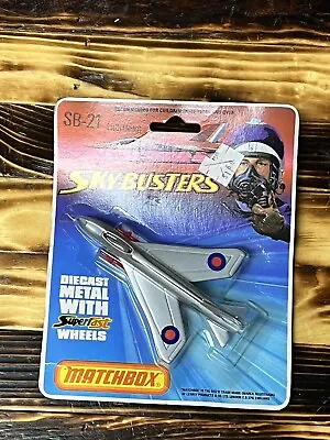 Matchbox 1977 Sky-Busters SB-21 Lightning British Jet Diecast Silver MIB • $12.50