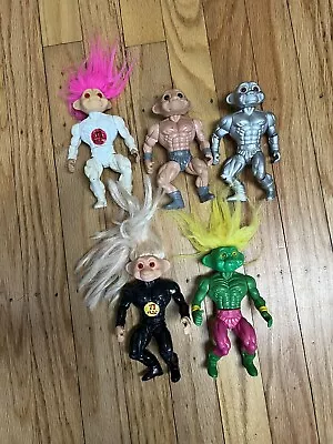 5 VTG 1992 TROLL FORCE He-Man MOTU Knockoff Bootleg Figure Lot Robot Hulk Ninja • $74.95