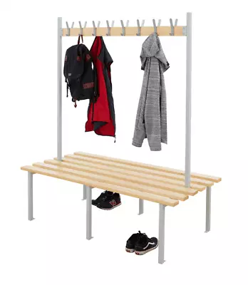 BiGDUG Essentials Changing Room Bench Cloakroom - Single Double With Hooks • £150.99