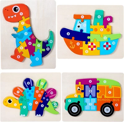 £19.27 • Buy Wooden Puzzles Dinosaur Animals Jigsaws Puzzle Toys For Kids 1 2 3 4 Year Old 4