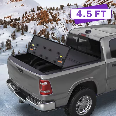 4.5/4.6FT 3Fold Hard Solid Tonneau Cover For 2022-2024 Ford Maverick Truck Bed • $379.79