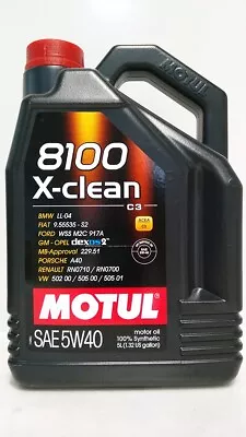 Motul 102051 8100 X-Clean 5W40 5L (1.32 Gal.) • $52.81