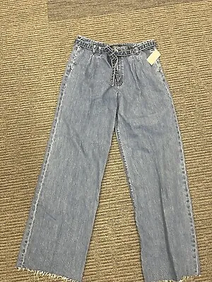 NWT New J Brand Tie-Waist Trouser Jeans In Electrify 32 • $58