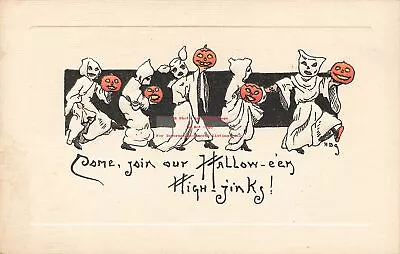 Halloween Leubrie & Elkus No 7010-1 Ghosts With Jack O Lanterns • $59.99