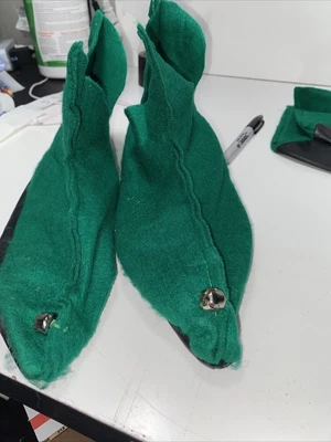 $15.99 • Buy Elf Boots Adult Or Teen Green Medieval Jester Shoes Christmas Costume Accessory