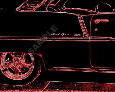 Man Cave 55' Chevy Garage Art Hot Rod Muscle Car 8 X 10  Photo Poster 6 • $7.43