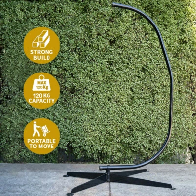 £19.99 • Buy Hanging Chair C Frame Portable Hugglepod Stand Extra Strong Fr Hammock Air Porch