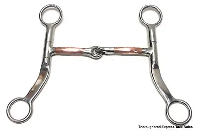 Silver Cup 5.5  Stainless Steel Flat Cheek Jointed Mullen Mouth Bit Horse Tack • $15