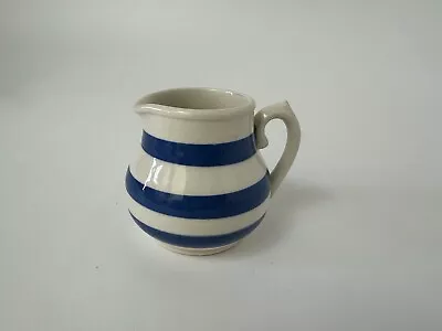 Vintage Sadler Staffordshire Ironstone Blue White Striped Jug Milk Cream Small • £9