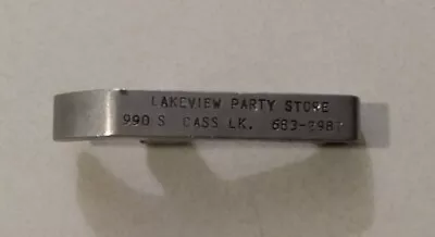 Vintage MI Party Store Aluminum Bottle Opener Keychain 2.25  Used. • $8