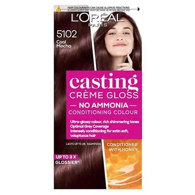 £9.95 • Buy L'Oreal Casting Creme Gloss Semi-Permanent Hair Colour 5102 Cool Mocha