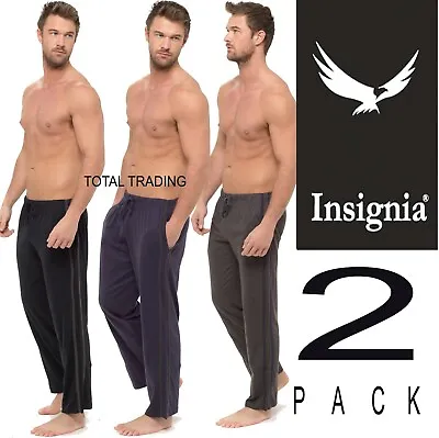 Mens Pyjamas Pants Bottoms  Lounge Trousers Nightwear Pjs Cotton Mix Soft Jersey • £15.95