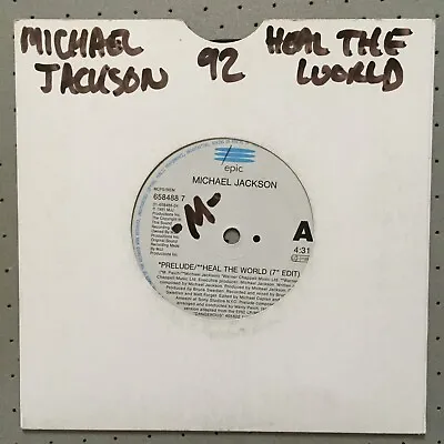 Michael Jackson Heal The World 7  Vinyl Record Very Good Condition • £2.50