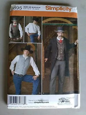 Men's Historical Costume Pattern For Frockcoat Shirt And Vest Simplicity 2895 • $20