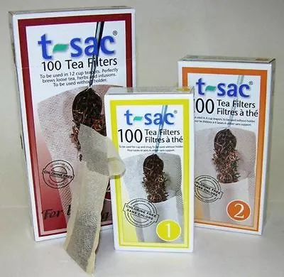 T-Sac Loose Tea Filter Bags - Size 2 - For Small Teapots • $8.98