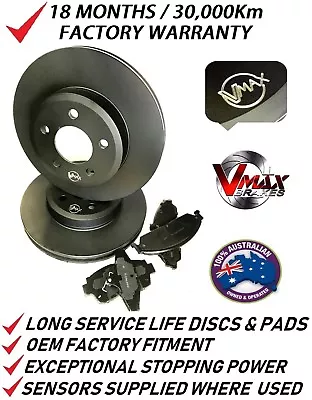 Fits ALFA ROMEO Giulia Berlina Ti Super 1966-1973 REAR Disc Rotors & PADS PACK • $220.25