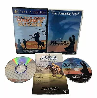 The Man From Snowy River + Disney’s  Return To Snowy River 2 DVD Lot Tested • $24.99