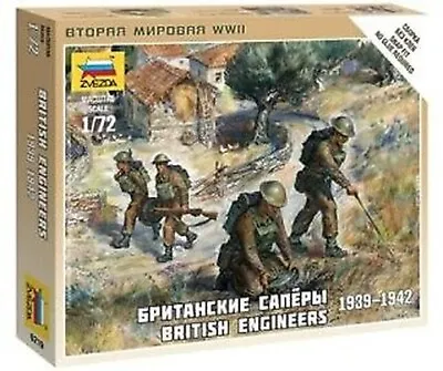 Zvezda 1/72 Wwii British Engineers 1939-42 (4) (snap) 6219 • £9.16