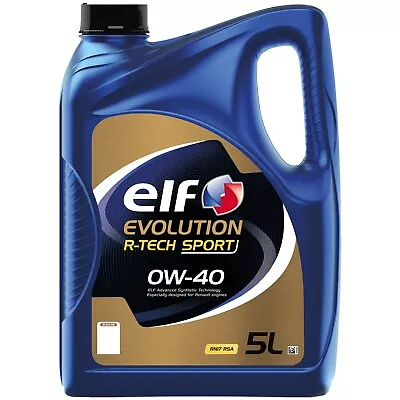 £59.99 • Buy Elf EVO R-TECH Sport 0W40 – RN 17 RSA Approved. Alpine, Renault, Dacia 5 Litres