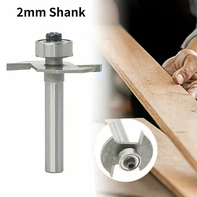 £6.81 • Buy 2 Mm Shank Slot Cutter Router Bit, Furniture Edge Trim Campervan Knock On T Trim