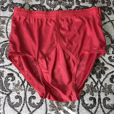 Vintage Y-front Jockey Tricot Nylon Briefs Men’s 38 Tight Red Silky Smooth New • $59.95