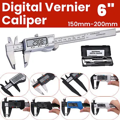£5.79 • Buy Digital Vernier Caliper 6  LCD Display Micrometer Measure Tool 150mm Gauge Ruler