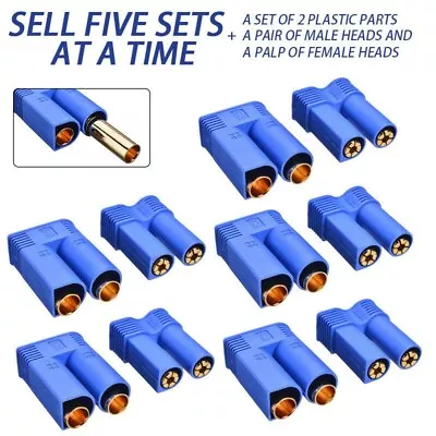 5 Pairs EC5 Device Connector Plug For RC Car Plane Helicopter Battery Lipo ESC • $7.73