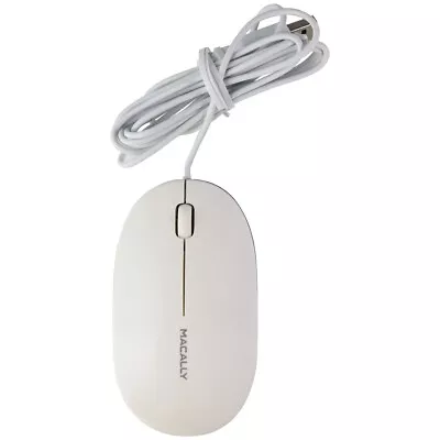 Macally Wired USB Ice Mouse2 For Windows PC & More - White (ICEMOUSE2) / 5Ft • $14.81