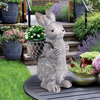 Easter Bunny Whimiscal Rabbit With Basket Backpack Planter Statue • $83.22