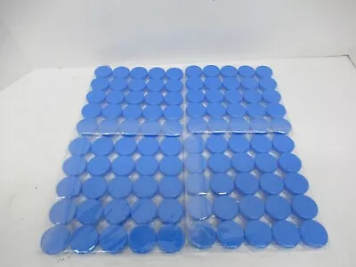 100x Empty 5 Gram (0.17 Oz) Acrylic Round Jars With Blue Lids • $20.69